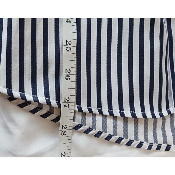 Marcello Sport Men's Blue & White Stripe Long Sleeve Dress Shirt Size Medium - Picture 8 of 8